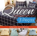 Jogo de Lençol Casal Queen Antialérgico 3 Peças Estampado - Estampas Sortidas - Bordados Sampaio