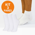 Kit 3 Pares De Meia Branco