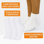 Kit 3 Pares De Meia Branco