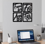 Kit Decorativo Família Fé Amor Força